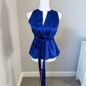 Ted Baker Royal Blue Sleeveless Blouse